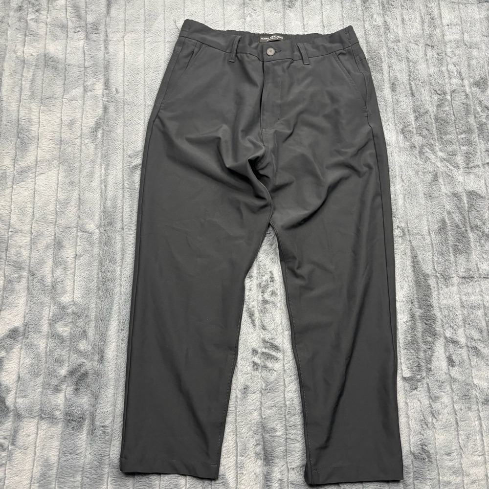 Marc New York Andrew Marc Mens Black Performance Tech Pants 34/29 Stretch Pants